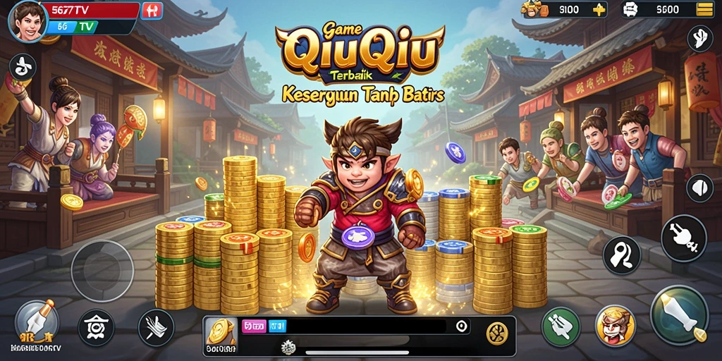 Screenshot 567TV menampilkan aksi seru gameplay QiuQiu.