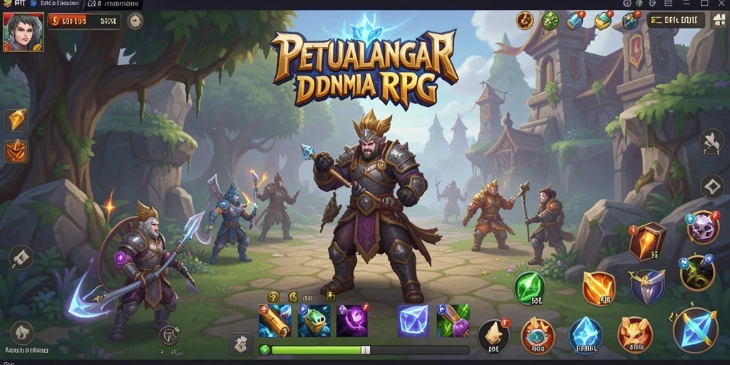 Screenshot gameplay 6RT menampilkan aksi seru karakter RPG.