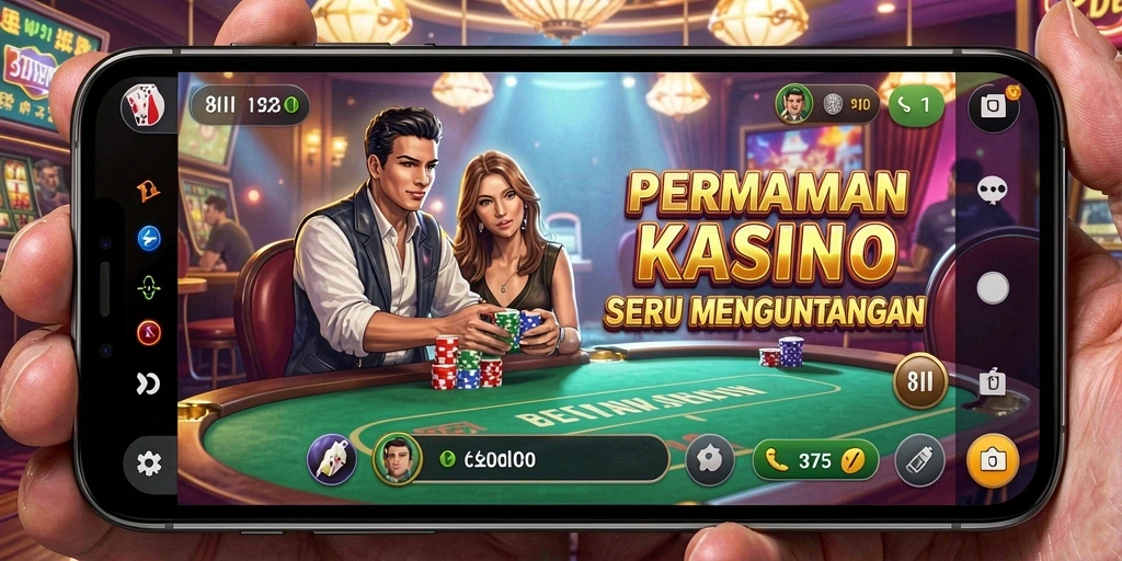 Tampilan gameplay Kasino yang menarik dan penuh warna.