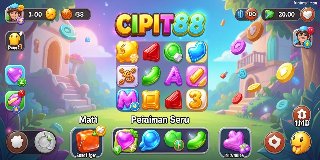 Tangkapan layar permainan CIPIT88 menampilkan keseruan gameplay Match-3.