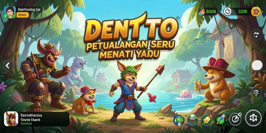 Tampilan gameplay seru dari DENTOTO dengan aksi mendebarkan.