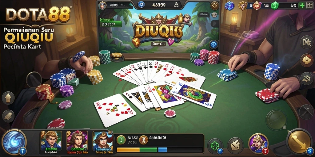 Screenshot gameplay QiuQiu DOTA88 yang menarik dan seru.