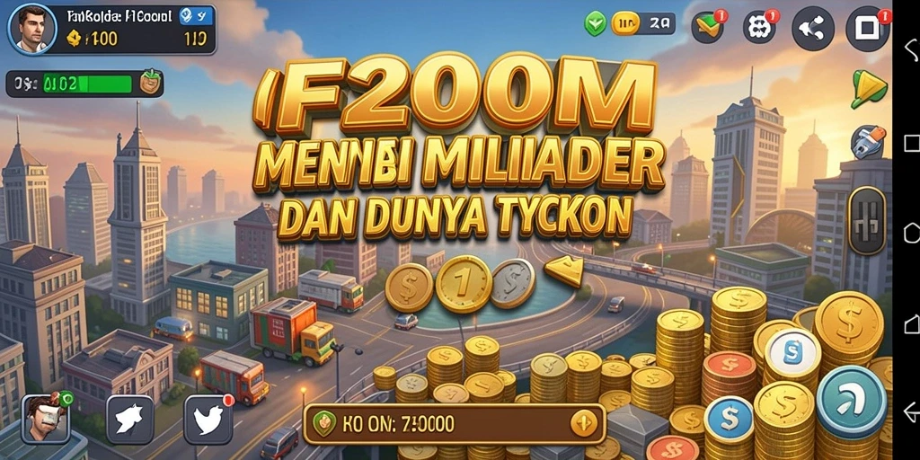 Tampilan gameplay F200M yang menarik dan penuh warna.