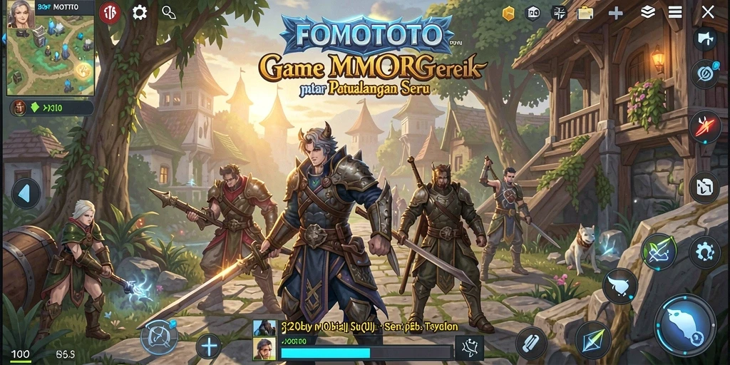 Tampilan gameplay seru di dunia fantasi FOMOTOTO.
