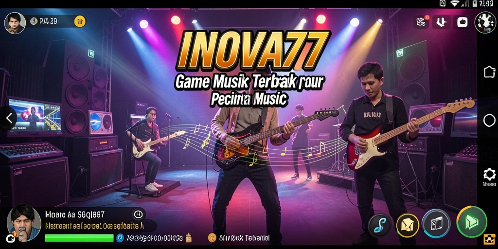 Tampilan gameplay menarik dalam INOVA77 dengan berbagai pilihan lagu.