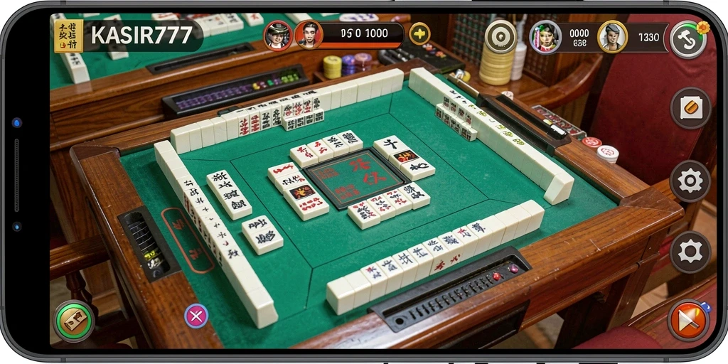 Tampilan gameplay Mahjong yang menarik di KASIR777.