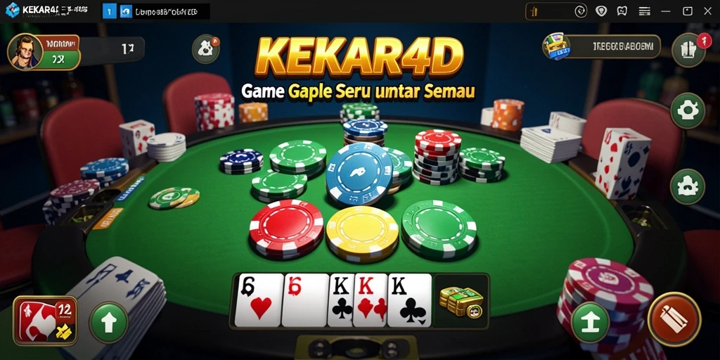 Tampilan menarik dalam gameplay Gaple KEKAR4D.