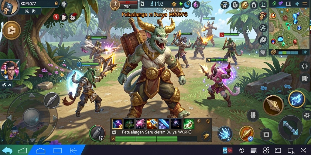 Tampilan gameplay KOPLO77 dengan aksi pertempuran yang dinamis.