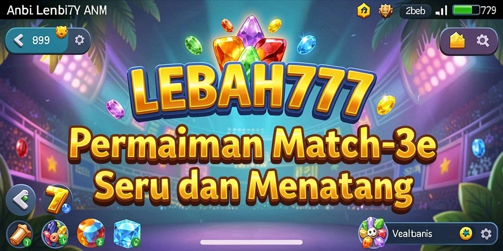 Screenshot game LEBAH777 menunjukkan aksi seru dalam permainan Match-3.