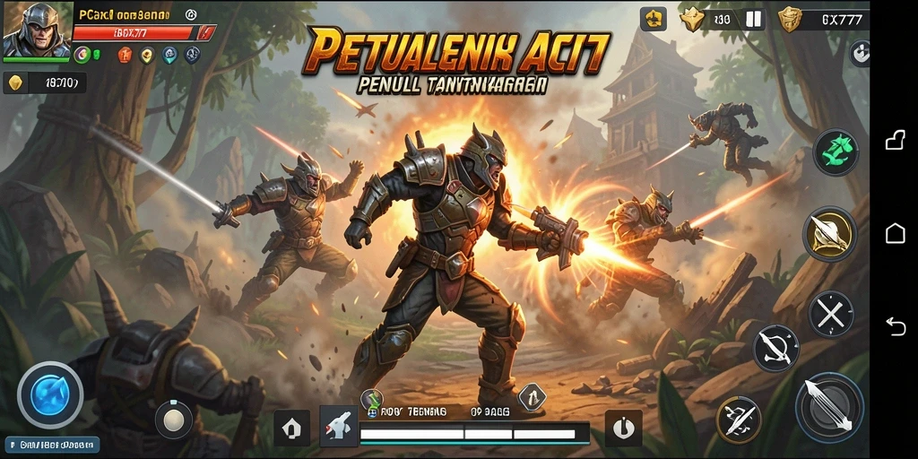 Gameplay PCX777 menampilkan aksi pertarungan yang mendebarkan.