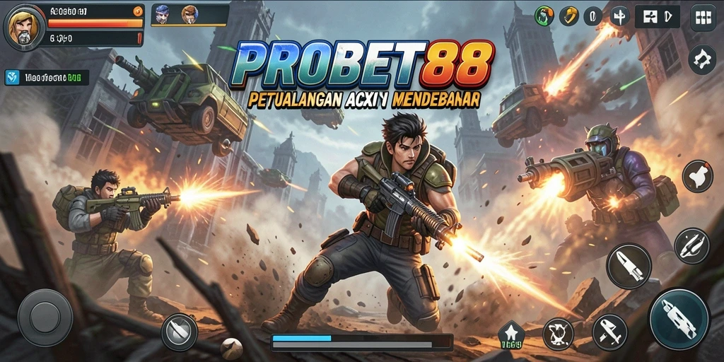 Tangkapan layar PROBET88 menampilkan aksi pertempuran yang intens dan mendebarkan.