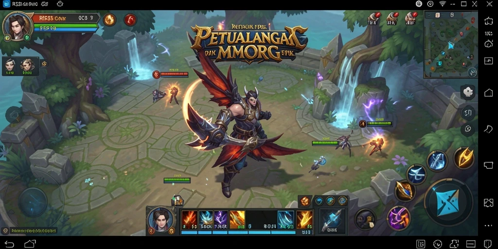 Screenshot gameplay yang menunjukkan aksi seru di dunia MMORPG.