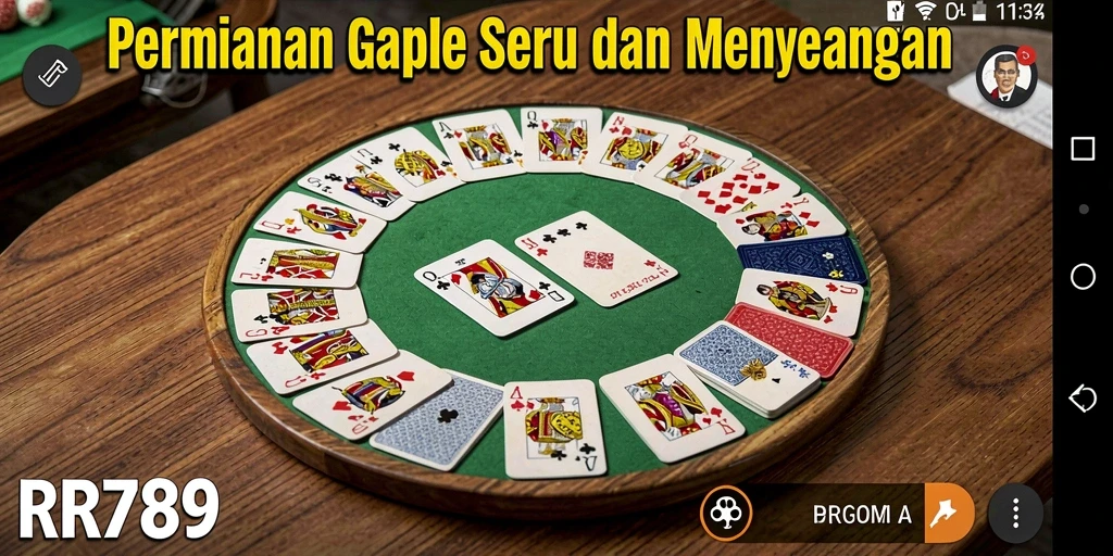 Tampilan gameplay Gaple yang menarik dan interaktif di RR789.