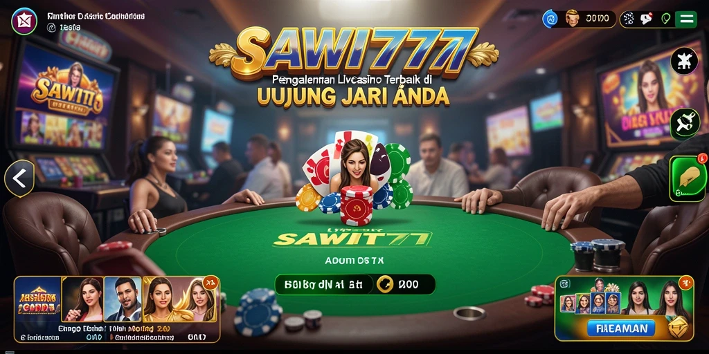 Tampilan gameplay Live Casino yang menegangkan dan interaktif di SAWIT777.