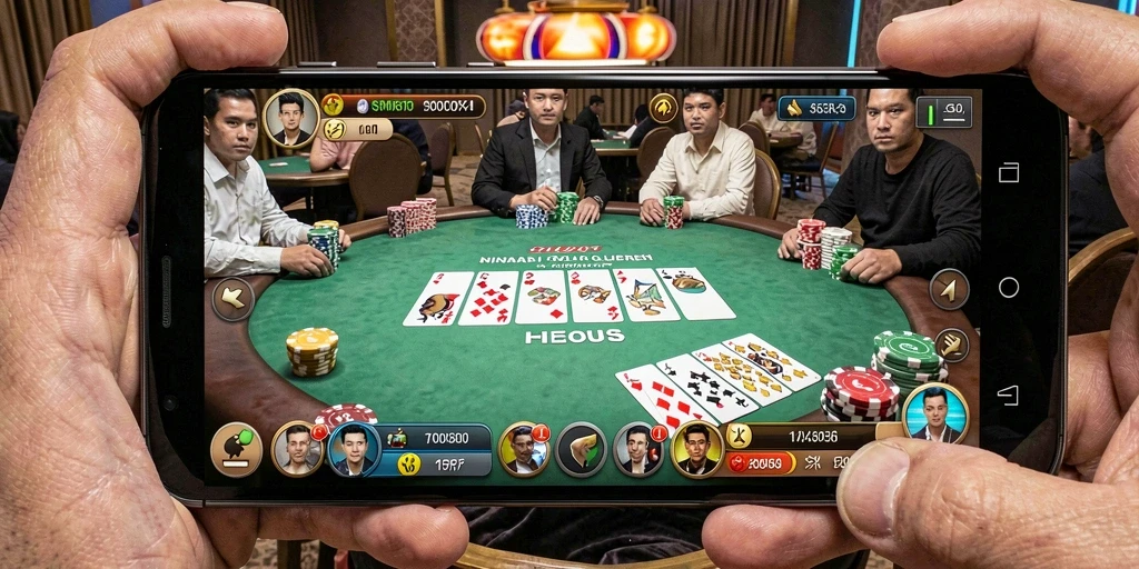 Gameplay seru di SM605 dengan pemain yang berkompetisi dalam Poker.