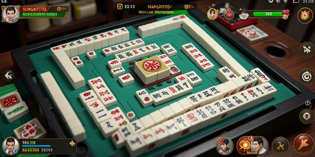 Tampilan gameplay seru SUNGAITOTO dengan berbagai desain ubin Mahjong.