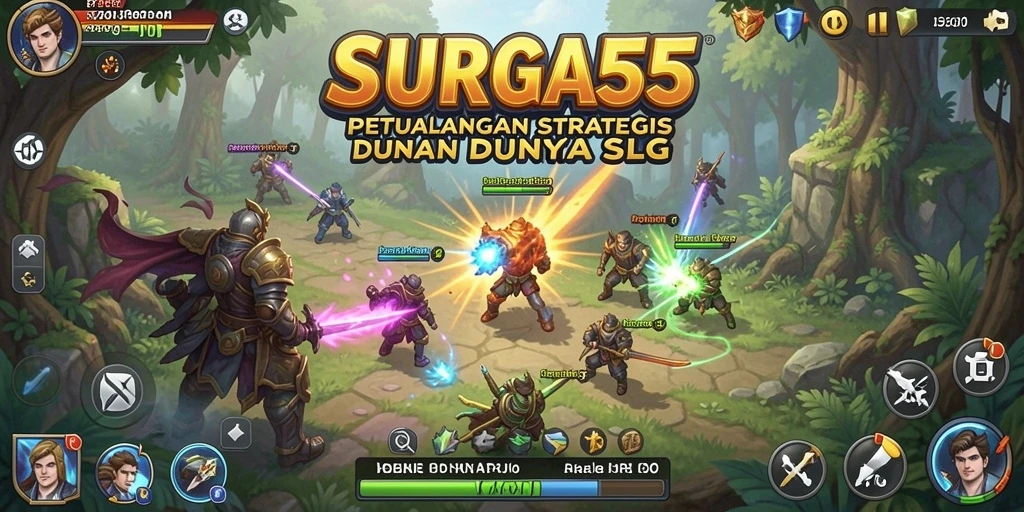 Tampilan dinamis dari gameplay SURGA55 yang menarik.