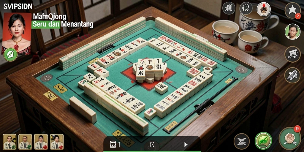 Screenshot gameplay SVIPSIDN menampilkan aksi seru bermain Mahjong.