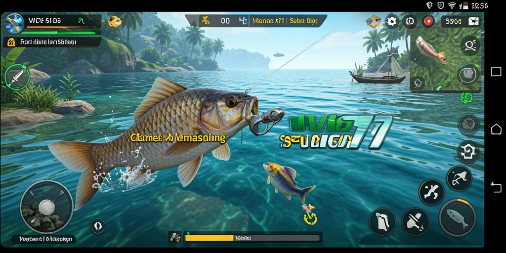 Tampilan gameplay VIO77 yang menarik saat memancing.